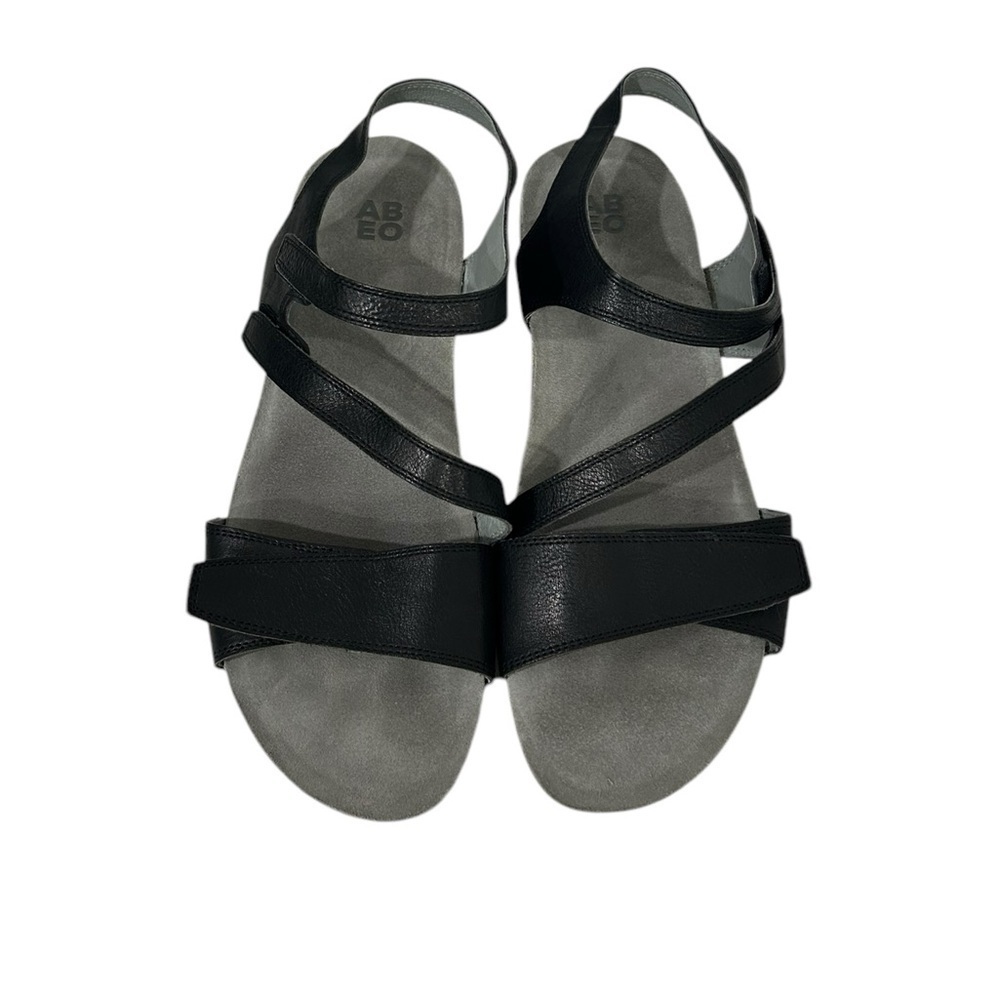 ABEO ABEO Genevieve leather Sandals with Arch Support black Sz 11 wedge comfort
